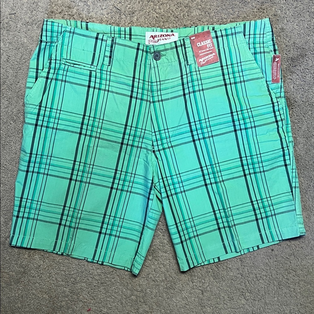 Arizona Jean Co. Classic Fit Plaid Shorts